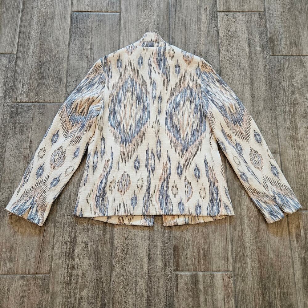 Chicos Jacket Womens Size 0 US S 4 Spring Ikat Sher Blazer Woven Lined Career - Picture 9 of 15